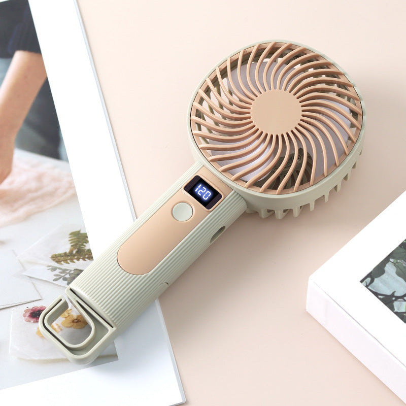 Ladies Portable Hand Fan with Digital Speed Display - Ergonomic, Long Battery, view 5