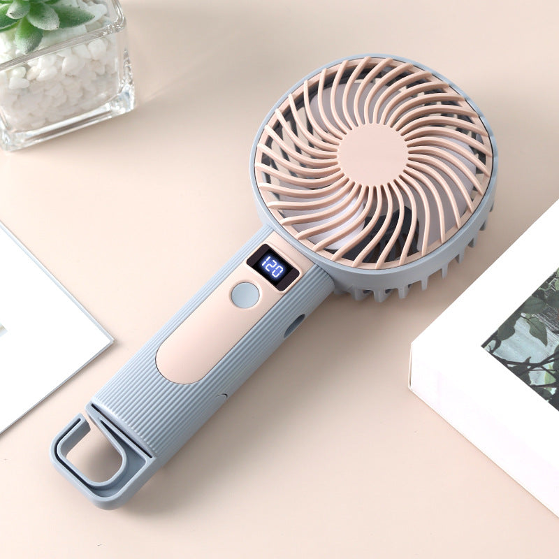 Ladies Portable Hand Fan with Digital Speed Display - Ergonomic, Long Battery, view 6