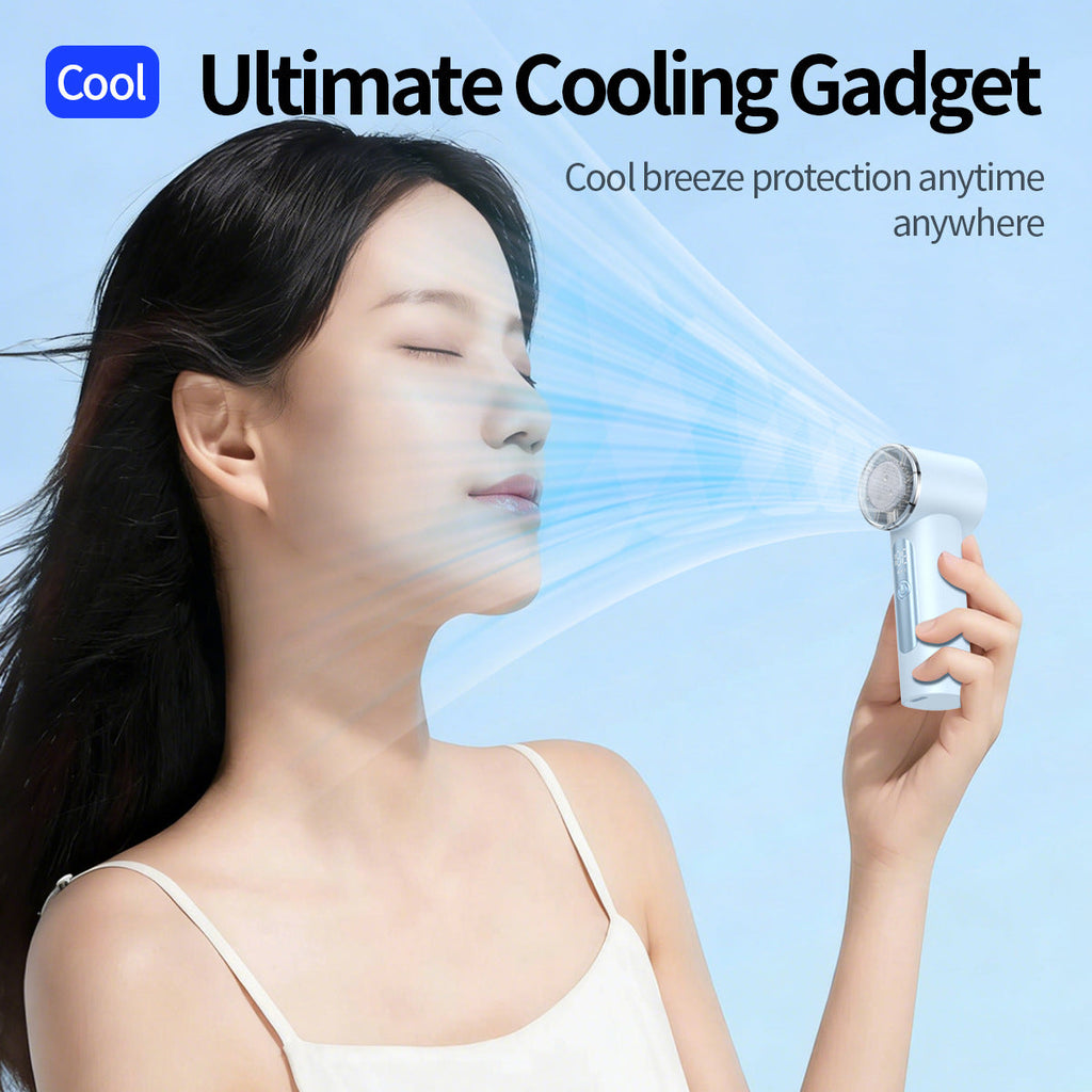 Unisex Portable Ice-Cooling Handheld Fan - 16°C Cooling, Brushless Motor, view 2