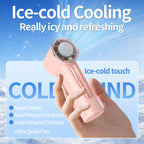 Unisex Portable Ice-Cooling Handheld Fan - 16°C Cooling, Brushless Motor, view 3