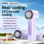 Unisex Portable Ice-Cooling Handheld Fan - 16°C Cooling, Brushless Motor, view 6