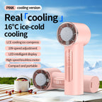 Unisex Portable Ice-Cooling Handheld Fan - 16°C Cooling, Brushless Motor, view 7