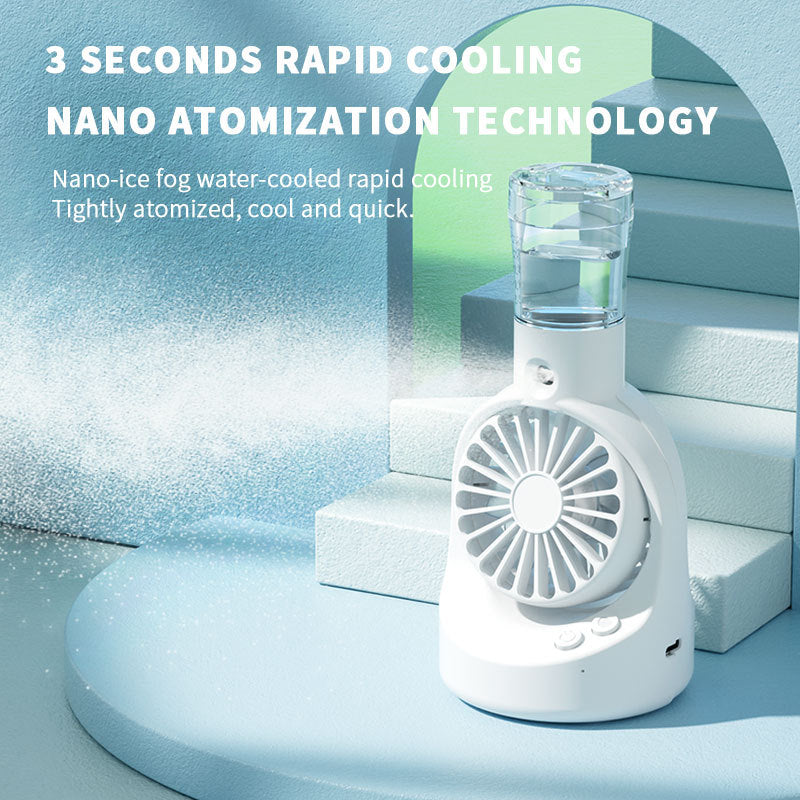 Cooling Portable Misting Handheld Fan - Detachable Water Reservoir