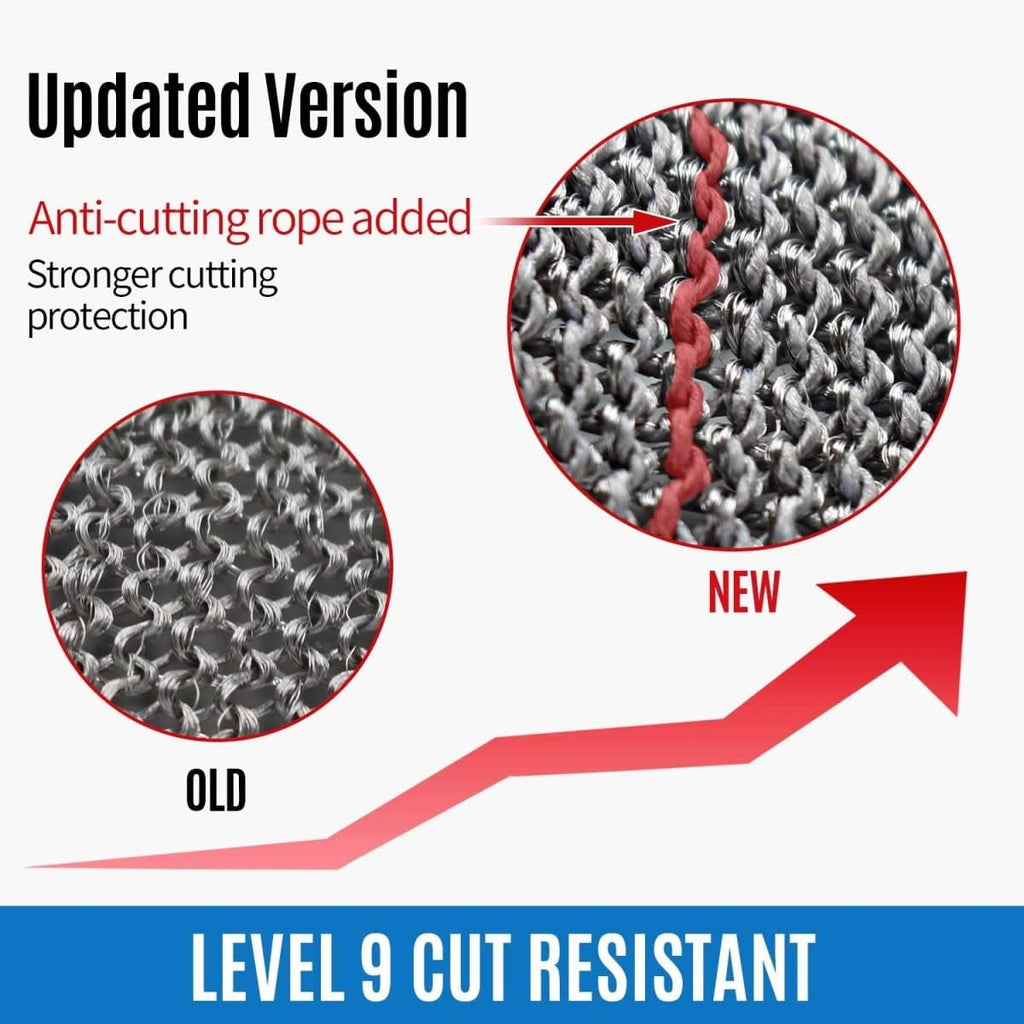 Stainless Steel Safety Gloves - Maximum Cut Resistance, Ansi A9 Rated, view 6