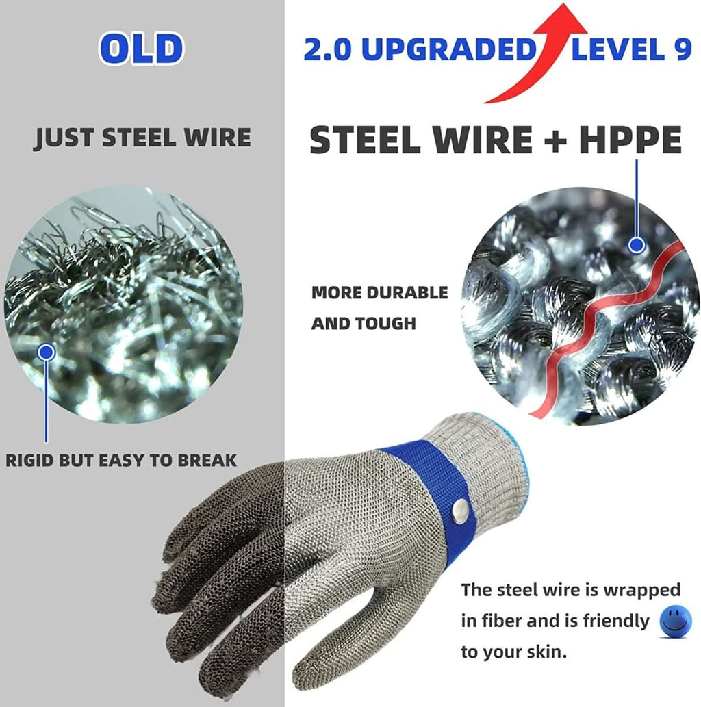 Stainless Steel Safety Gloves - Maximum Cut Resistance, Ansi A9 Rated, view 7