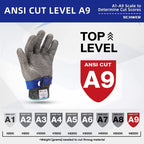 Stainless Steel Safety Gloves - Maximum Cut Resistance, Ansi A9 Rated, view 8
