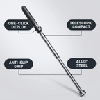 Automatic Self Defense Walking Stick - Alloy Steel, Collapsible, Rubber Grip, view 4
