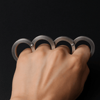 Tactical Foldable Self-Defense Ring - Stainless Steel, Rotatable Design, view 2
