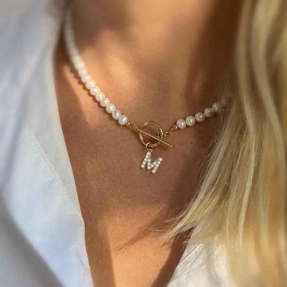 Personalised Pearl Necklace for Girls with Initial