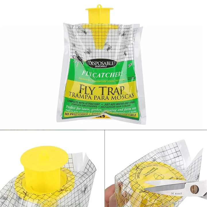 Eco Disposable Outdoor Fly Trap for Garden and Patio - Biodegradable Materials, view 3