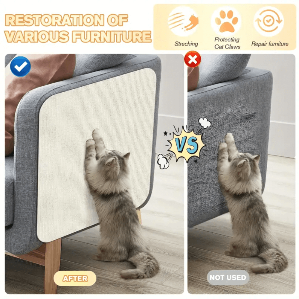 Cat Scratch Pad Furniture Protector - Premium Polyester, 100x30 cm, view 3