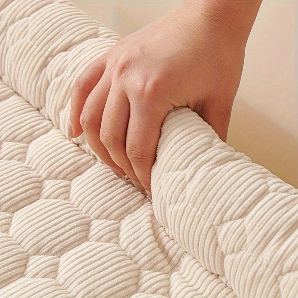 Canine Non-Slip Bolster Pet Quilted Bed - Soft Microfibre, 29.5"x29.5", view 2