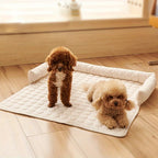 Canine Non-Slip Bolster Pet Quilted Bed - Soft Microfibre, 29.5"x29.5", view 3