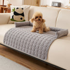 Canine Non-Slip Bolster Pet Quilted Bed - Soft Microfibre, 29.5"x29.5", view 7