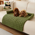 Canine Non-Slip Bolster Pet Quilted Bed - Soft Microfibre, 29.5"x29.5", view 9