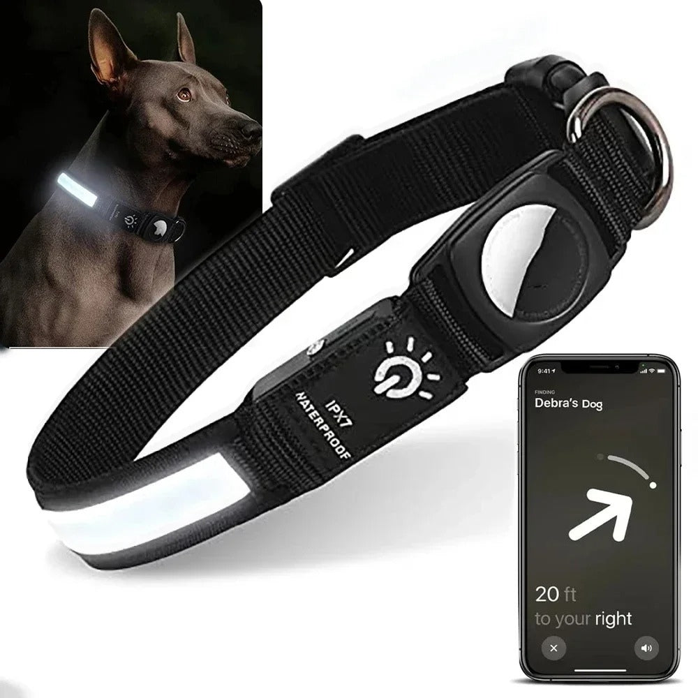 Waterproof LED Light Up Dog Collar - USB Rechargeable, Adjustable, Night Safety, view 7