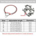 Stainless Steel Dog Training Necklace - Double Metal Chain, Choke Design, view 3