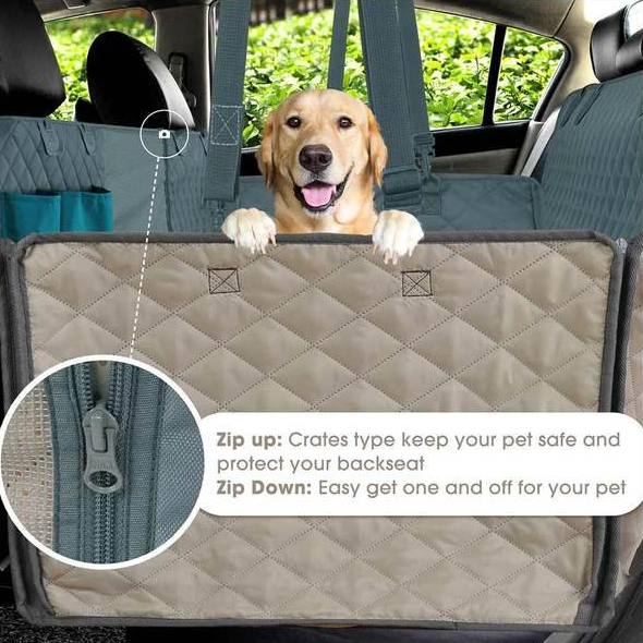 Dog Car Seat Cover Waterproof Hammock Protector - 600D Oxford, 143x152cm, view 7