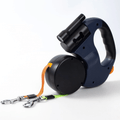 Retractable Dual Dog Lead for Two Dogs - 4m Extendable, Built-in Torch