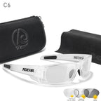 Photochromic Polarised TAC Sunglasses, Black Frame, 60 mm Lenses with Case