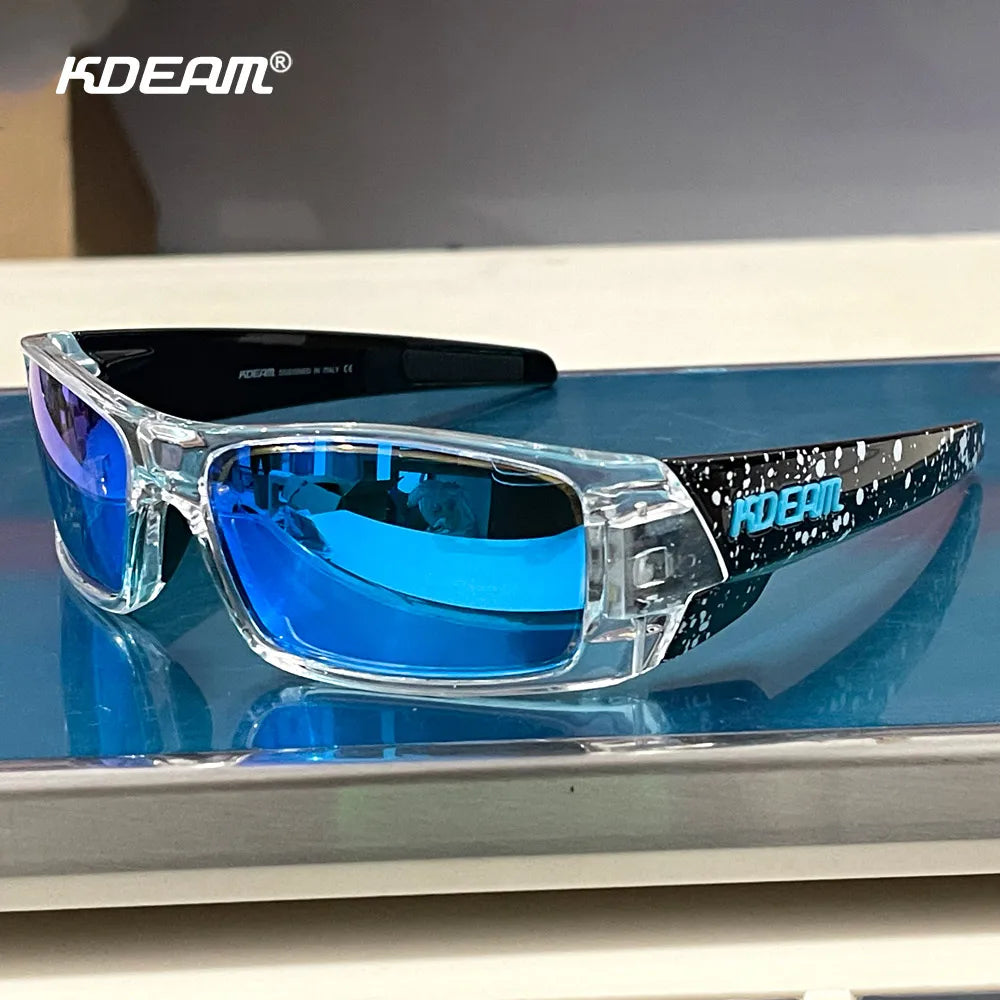 Photochromic Polarised TAC Sunglasses, Black Frame, 60 mm Lenses with Case