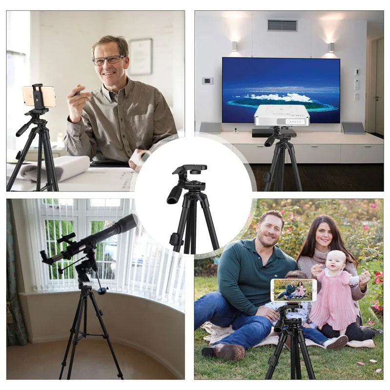 Extendable Phone Tripod with Bluetooth Remote - 140cm, Aluminium Alloy, view 2