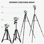 Extendable Phone Tripod with Bluetooth Remote - 140cm, Aluminium Alloy, view 4