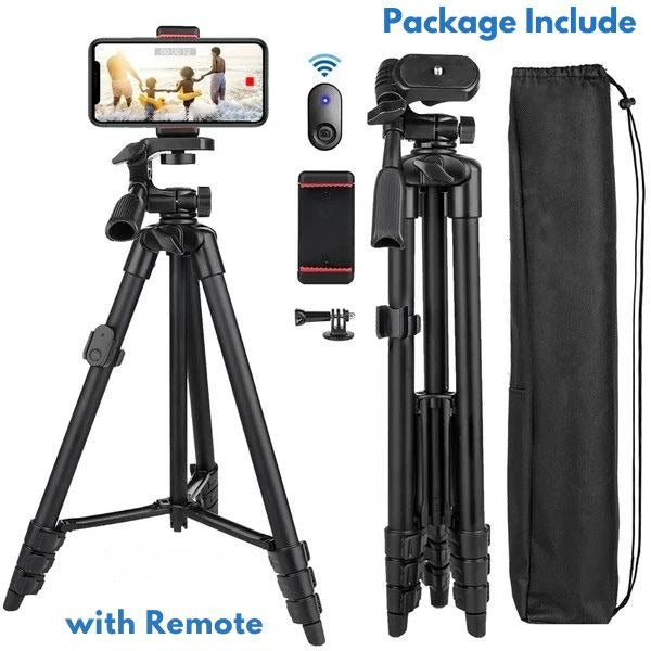 Extendable Phone Tripod with Bluetooth Remote - 140cm, Aluminium Alloy, view 6