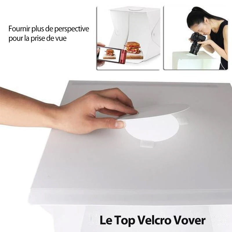 Home Studio Lightbox for Photography - Built-in LED, USB Powered, 13" x 13", view 3
