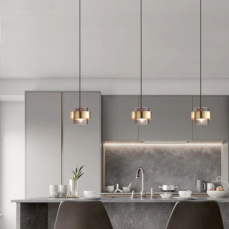 Pinebrook Ring Glass Pendant Light-Welvere