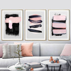 Elegant Pink Watercolor Ink Canvas Wall Art for Home Decor | Welvere-Welvere