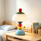 Playful Decorative Desk Lamp with Colourful Stacked Design