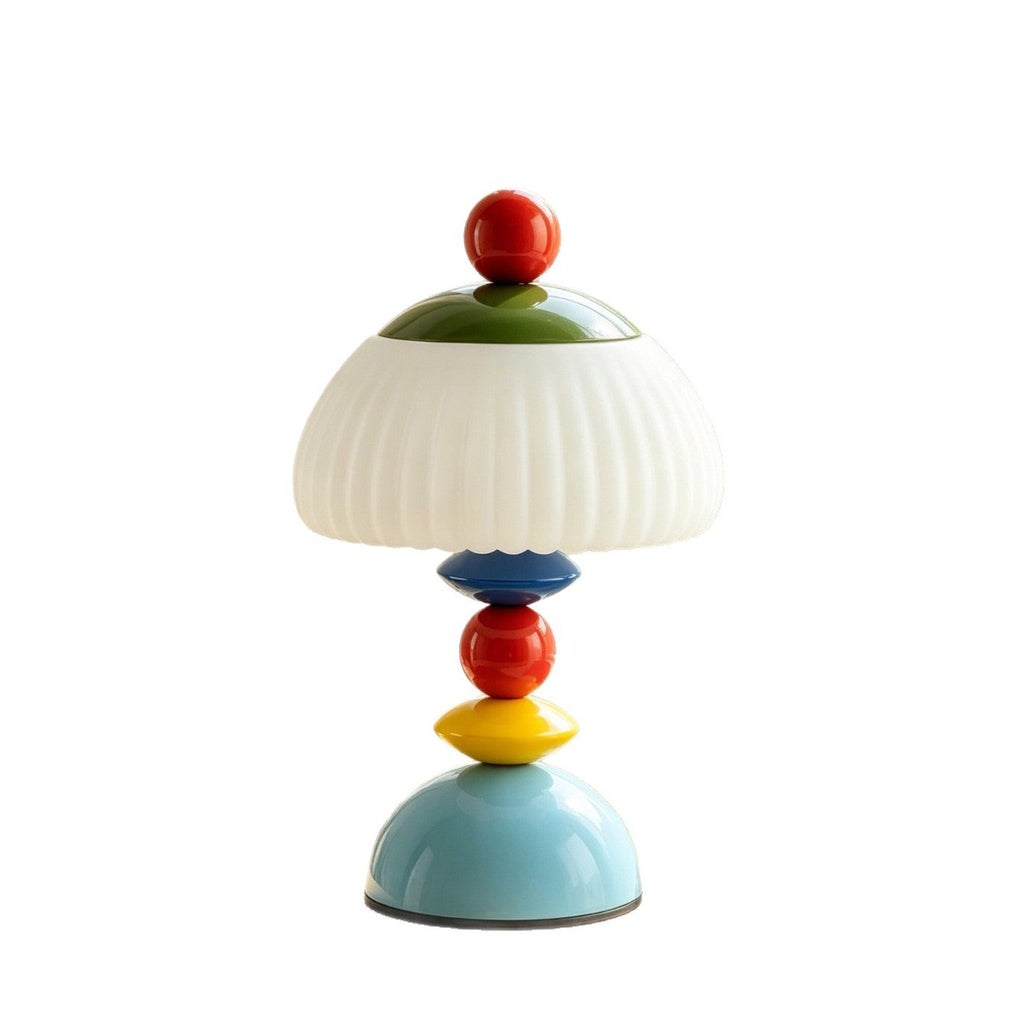 Playful Decorative Desk Lamp with Colourful Stacked Design