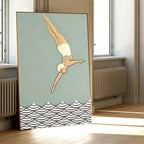 Plum Sea Surf Beach Poster-Welvere