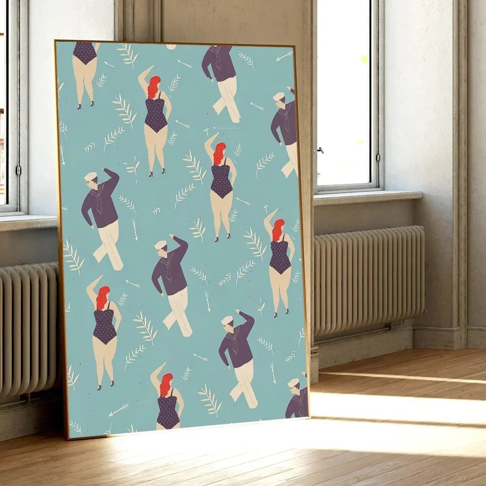 Plum Sea Surf Beach Poster-Welvere