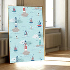 Plum Sea Surf Beach Poster-Welvere