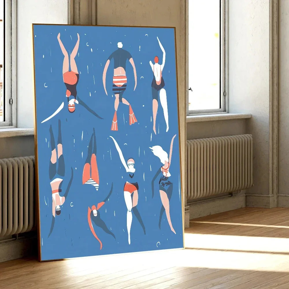 Plum Sea Surf Beach Poster-Welvere