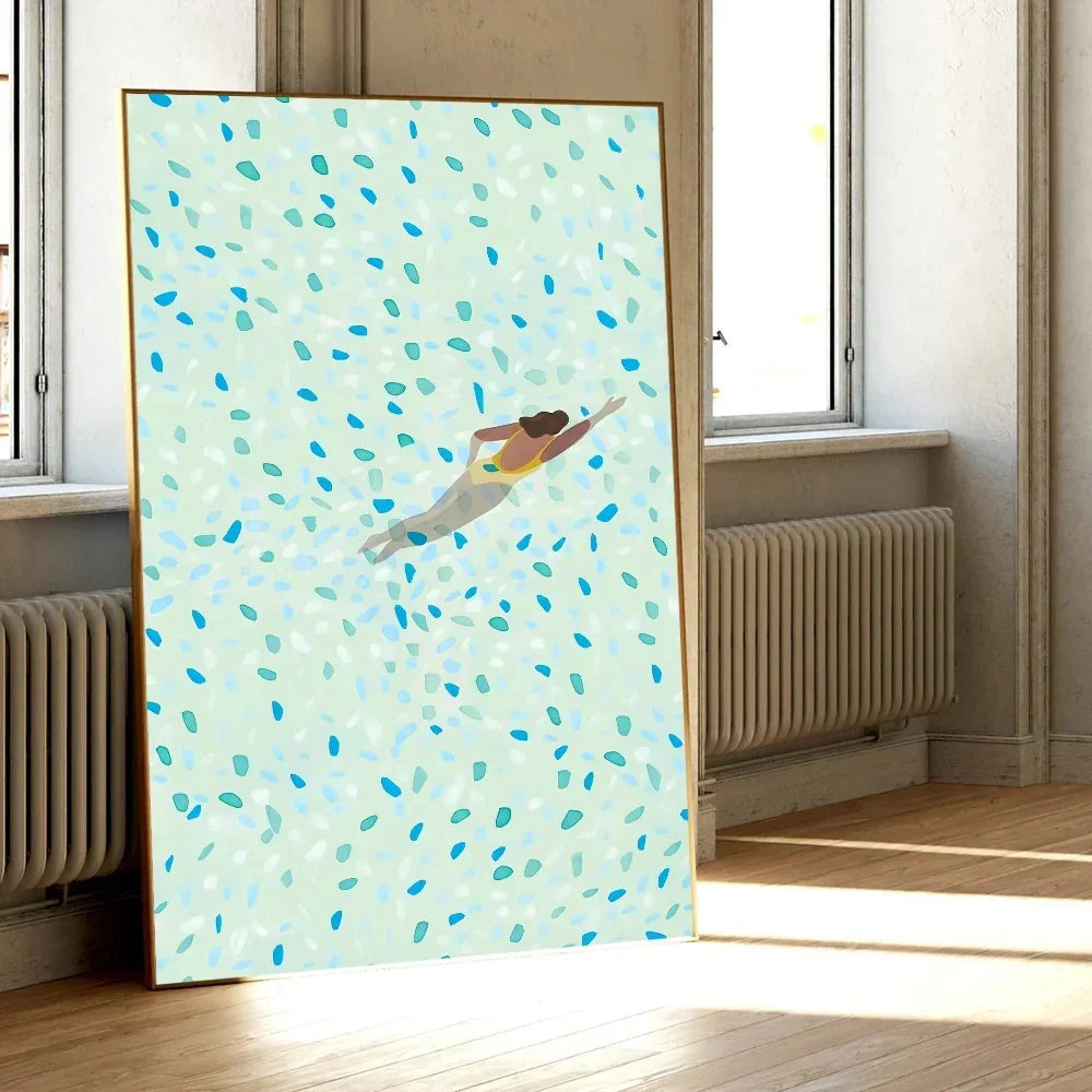 Plum Sea Surf Beach Poster-Welvere