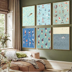 Plum Sea Surf Beach Poster-Welvere