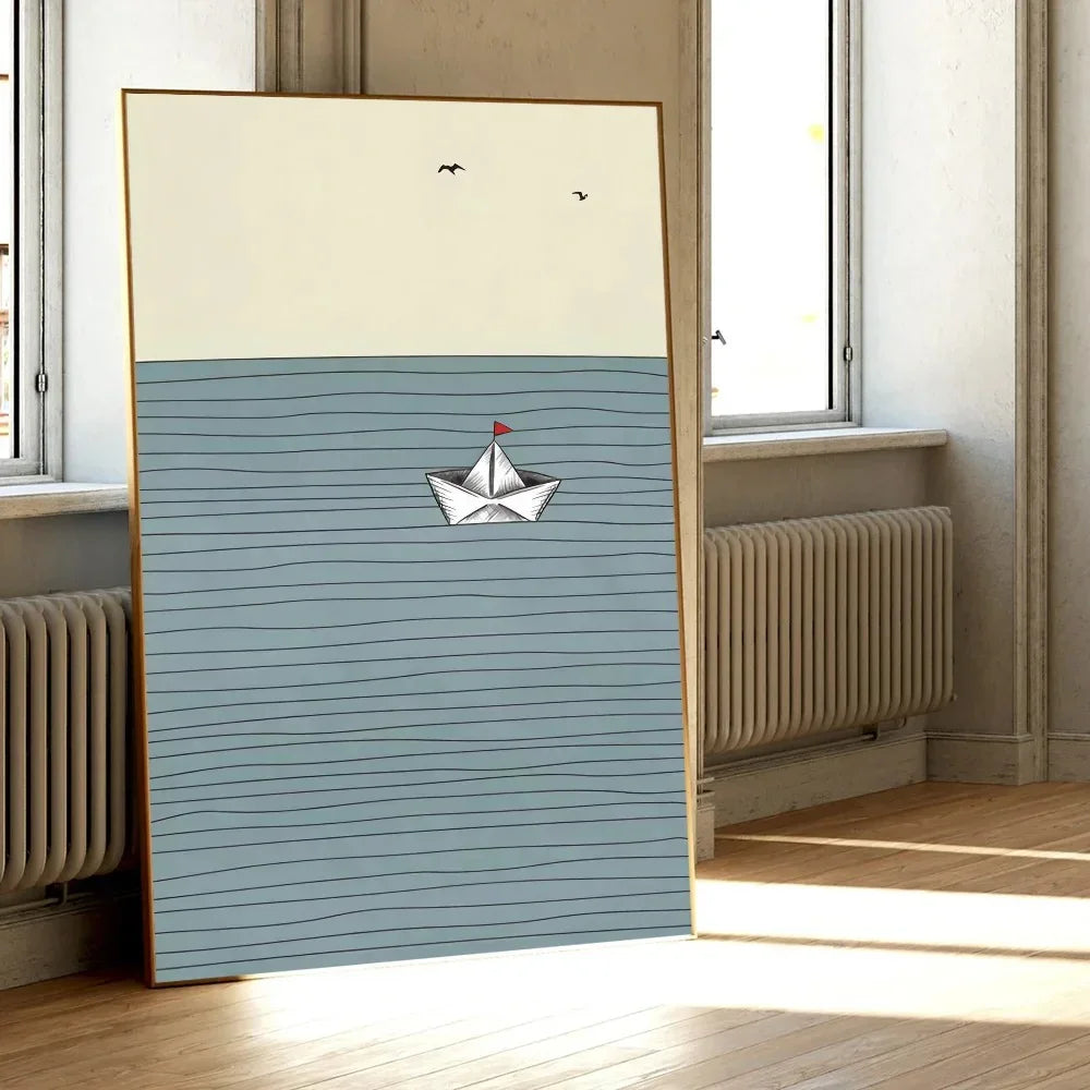 Plum Sea Surf Beach Poster-Welvere