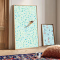Plum Sea Surf Beach Poster-Welvere