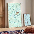 Plum Sea Surf Beach Poster-Welvere