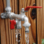 Double Water Tap Stainless Steel Outdoor - 2 Outlets, 1/2" BSP Thread, view 3