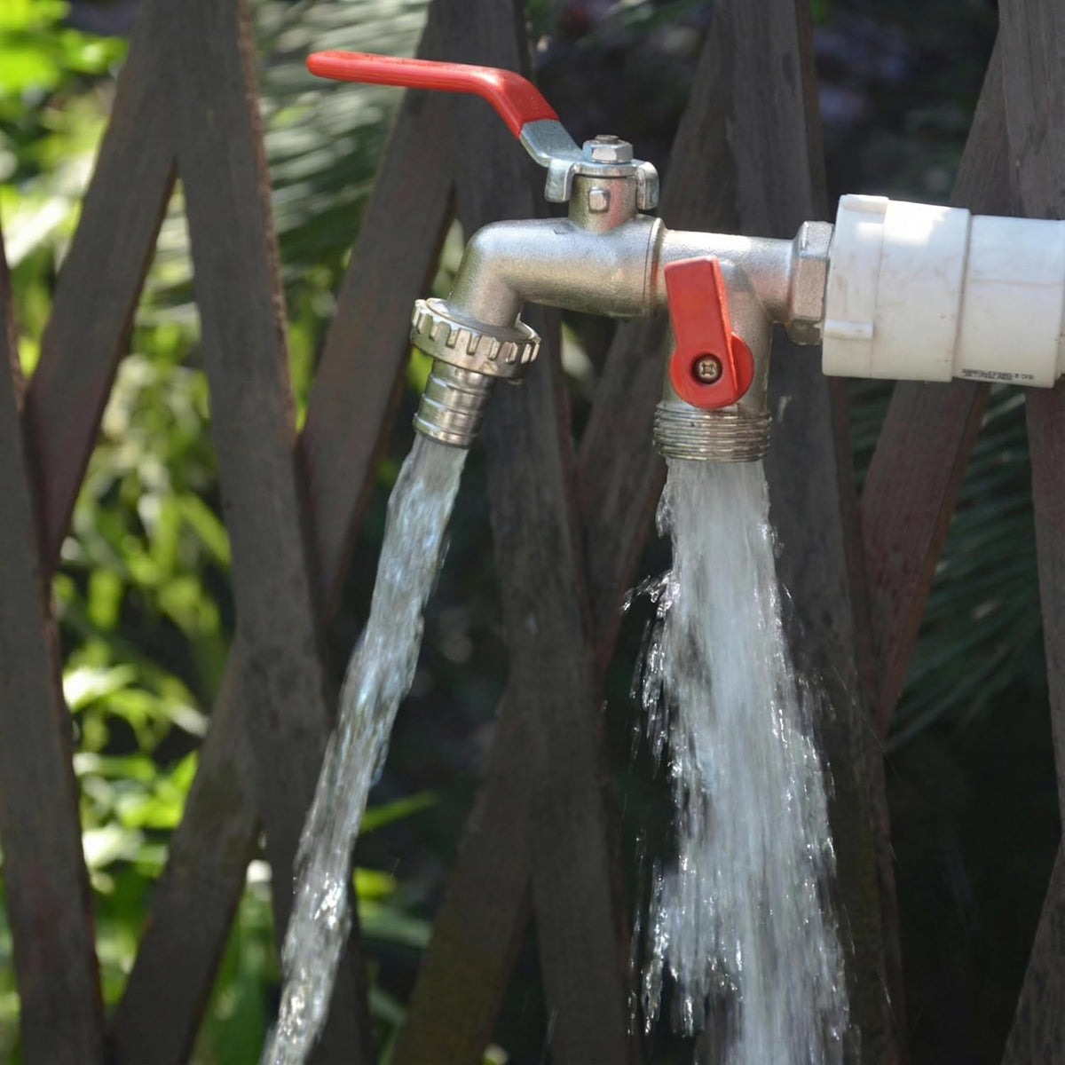Double Water Tap Stainless Steel Outdoor - 2 Outlets, 1/2" BSP Thread, view 4