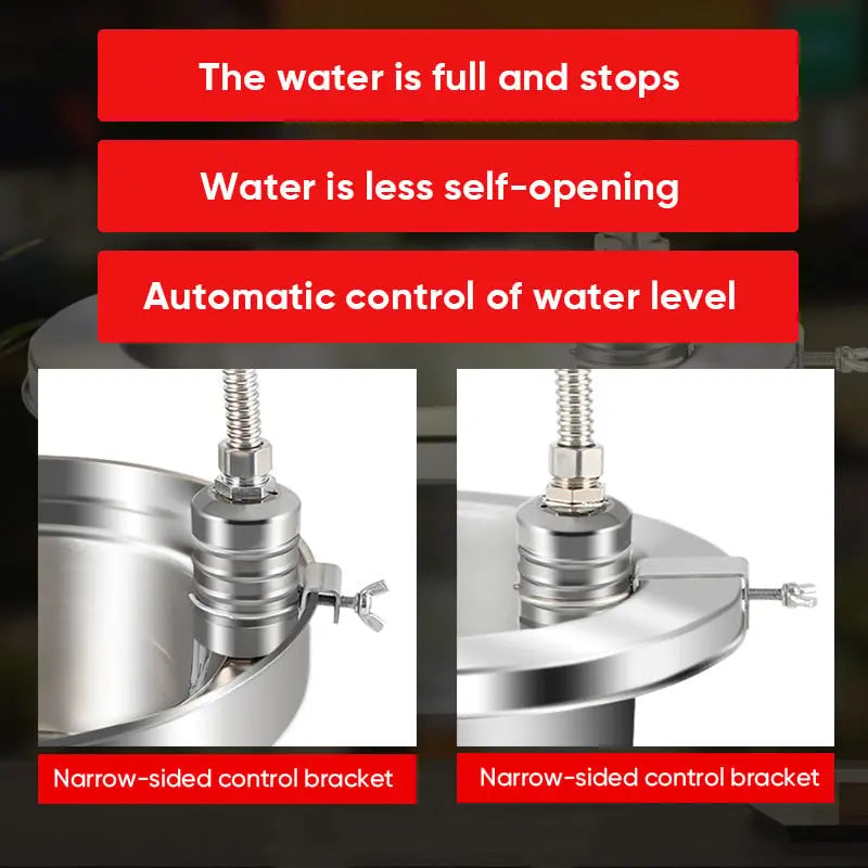 Mini Stainless Steel Float Valve for Automatic Water Level Control - 10-150 PSI, view 4