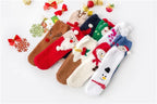 Plush Coral Fleece Christmas Socks with Gift Box