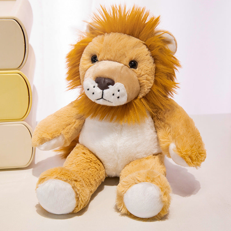 Plush Lamb Soft Toy with Faux Fur and Embroidered Features, 9 inch