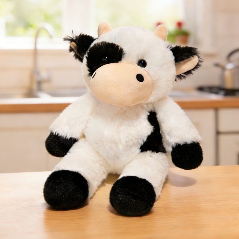 Plush Lamb Soft Toy with Faux Fur and Embroidered Features, 9 inch