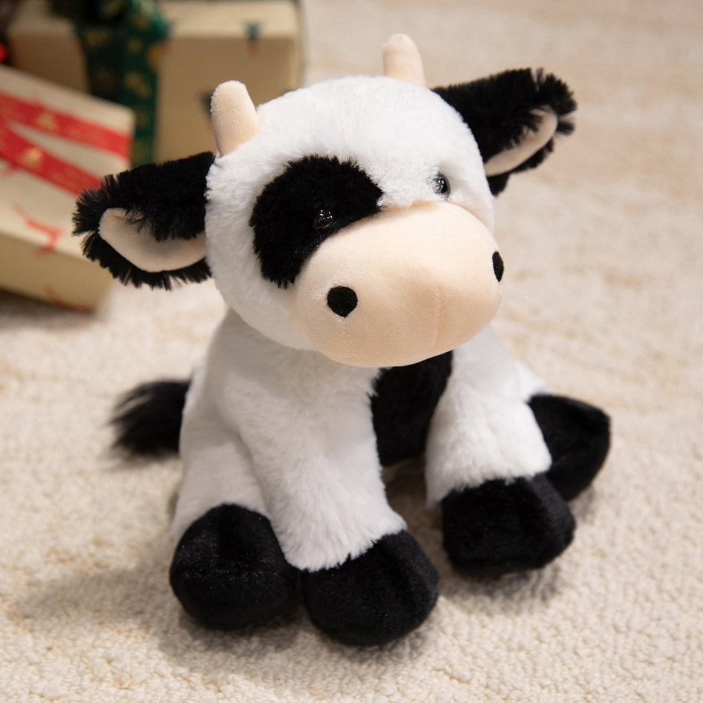 Plush Lamb Soft Toy with Faux Fur and Embroidered Features, 9 inch