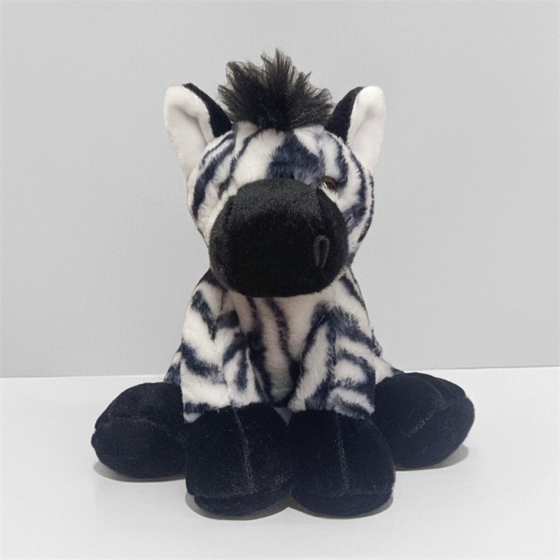 Plush Lamb Soft Toy with Faux Fur and Embroidered Features, 9 inch